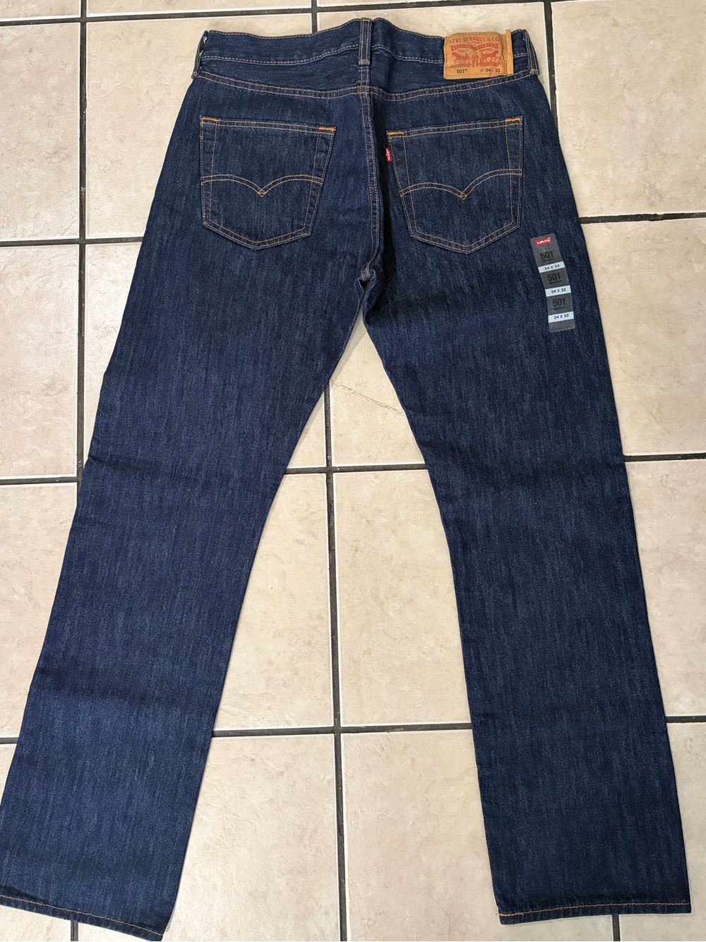 Levi's 501 Men’s Dark Jeans 34x32 - Picture 3 of 3